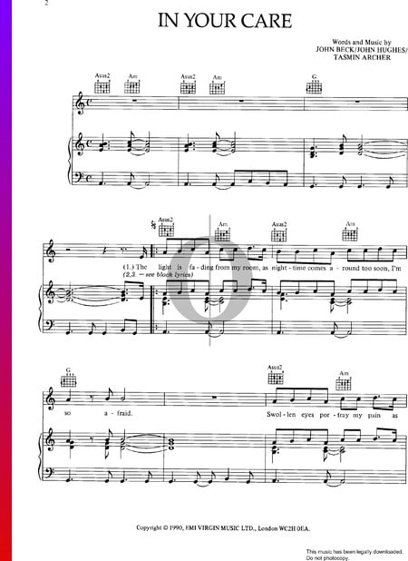 In Your Care Musik-Noten