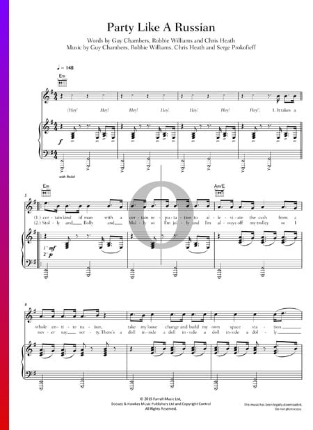Party Like A Russian Musik-Noten