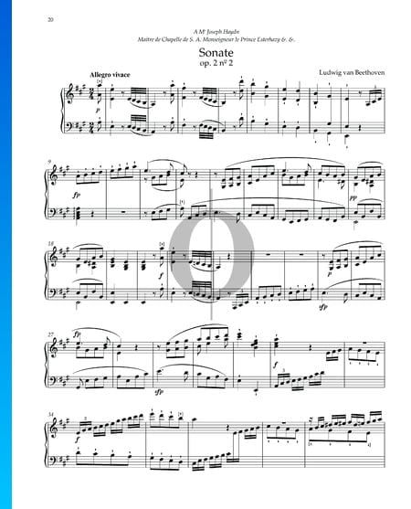 Sonata en la mayor, Op. 2 n.º 2: 1. Allegro vivace