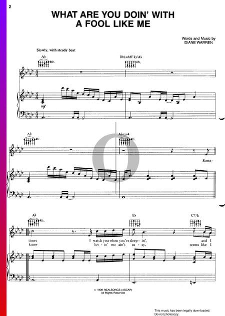 What Are You Doin' With A Fool Like Me Musik-Noten