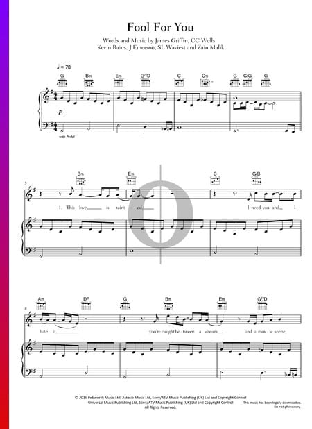 Fool For You Musik-Noten