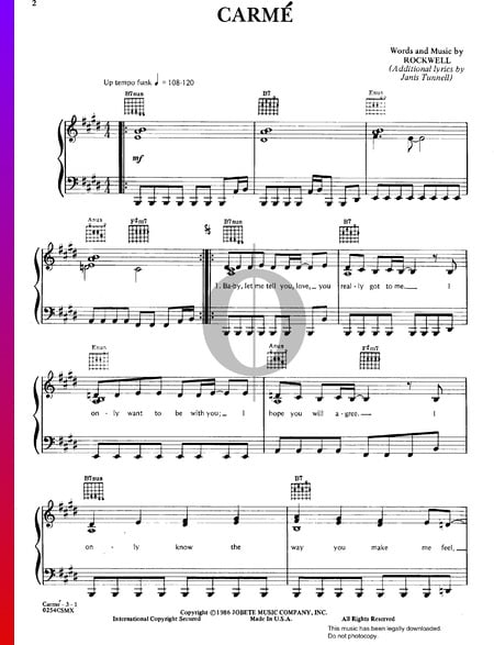 Carmé Musik-Noten