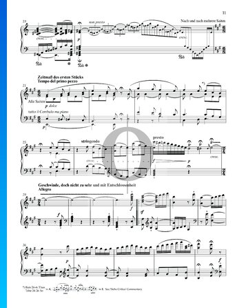 Sonata en la mayor, Op. 101: 4. Allegro Partitura