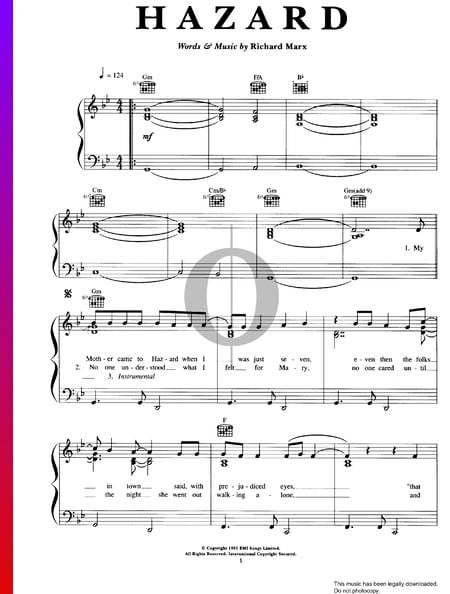 Hazard Sheet Music