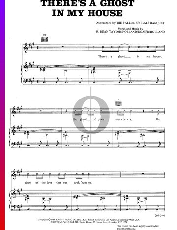 There's A Ghost In My House Partitura