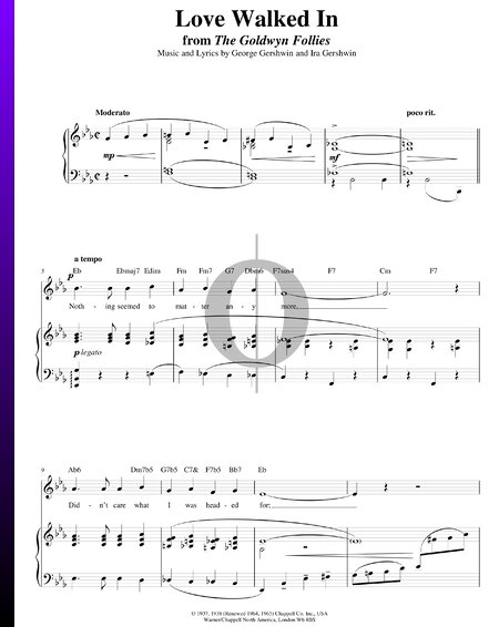 Love Walked In Sheet Music