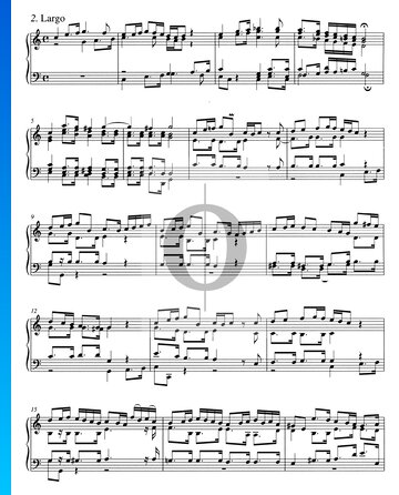 Concierto en do mayor, BWV 976: 2. Largo Partitura