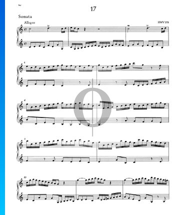 Sonata en do mayor, HWV 578: 1. Allegro Partitura