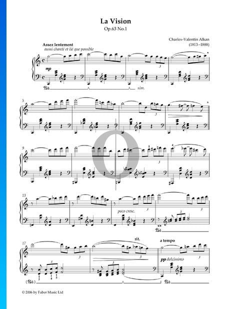 La Vision, Op. 63 No. 1 Partition