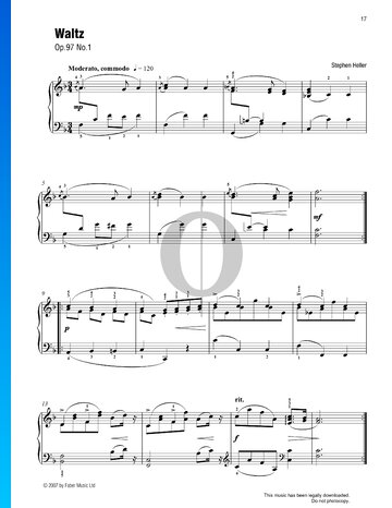 Waltz, Op. 97 No. 1 Partitura