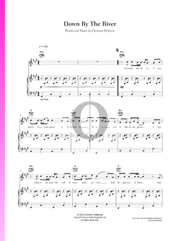 Down By The River Sheet Music