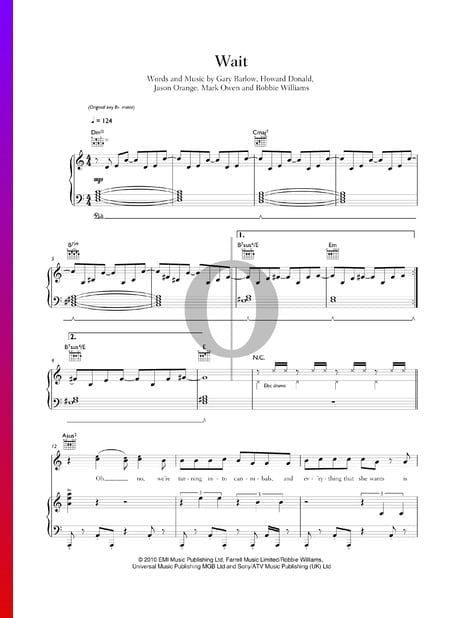 Wait Musik-Noten