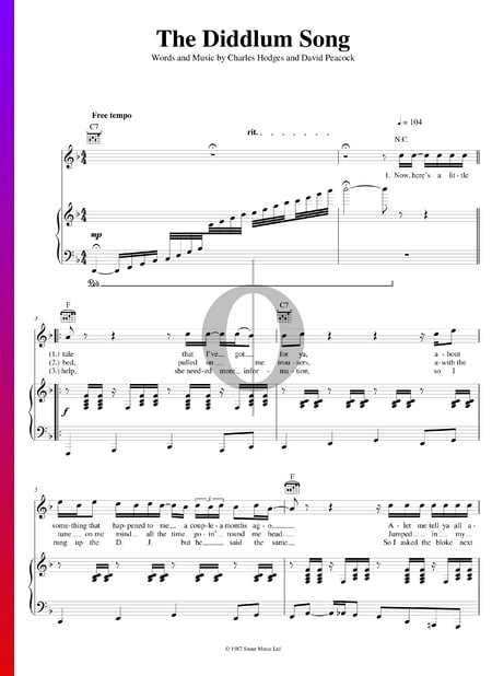The Diddlum Song Musik-Noten
