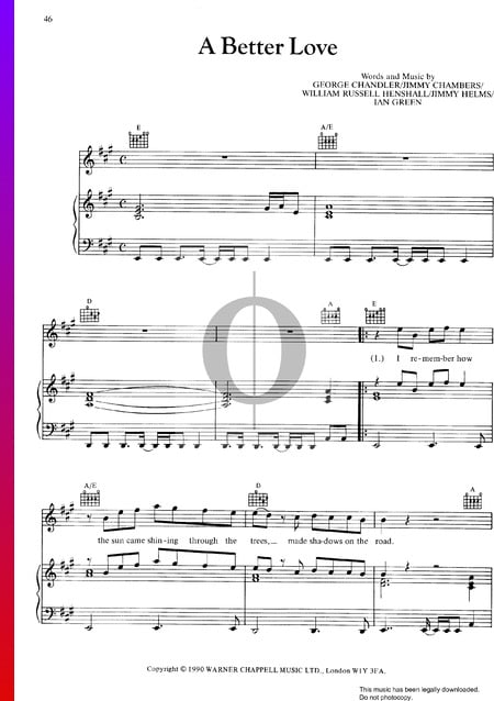 A Better Love Sheet Music