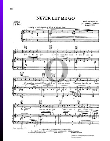Never Let Me Go Musik-Noten