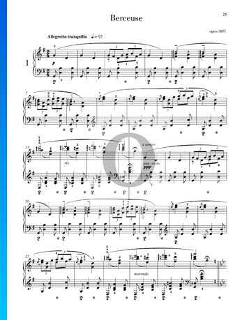 Lyrische Stücke, Op. 38 Nr. 1: Berceuse Musik-Noten
