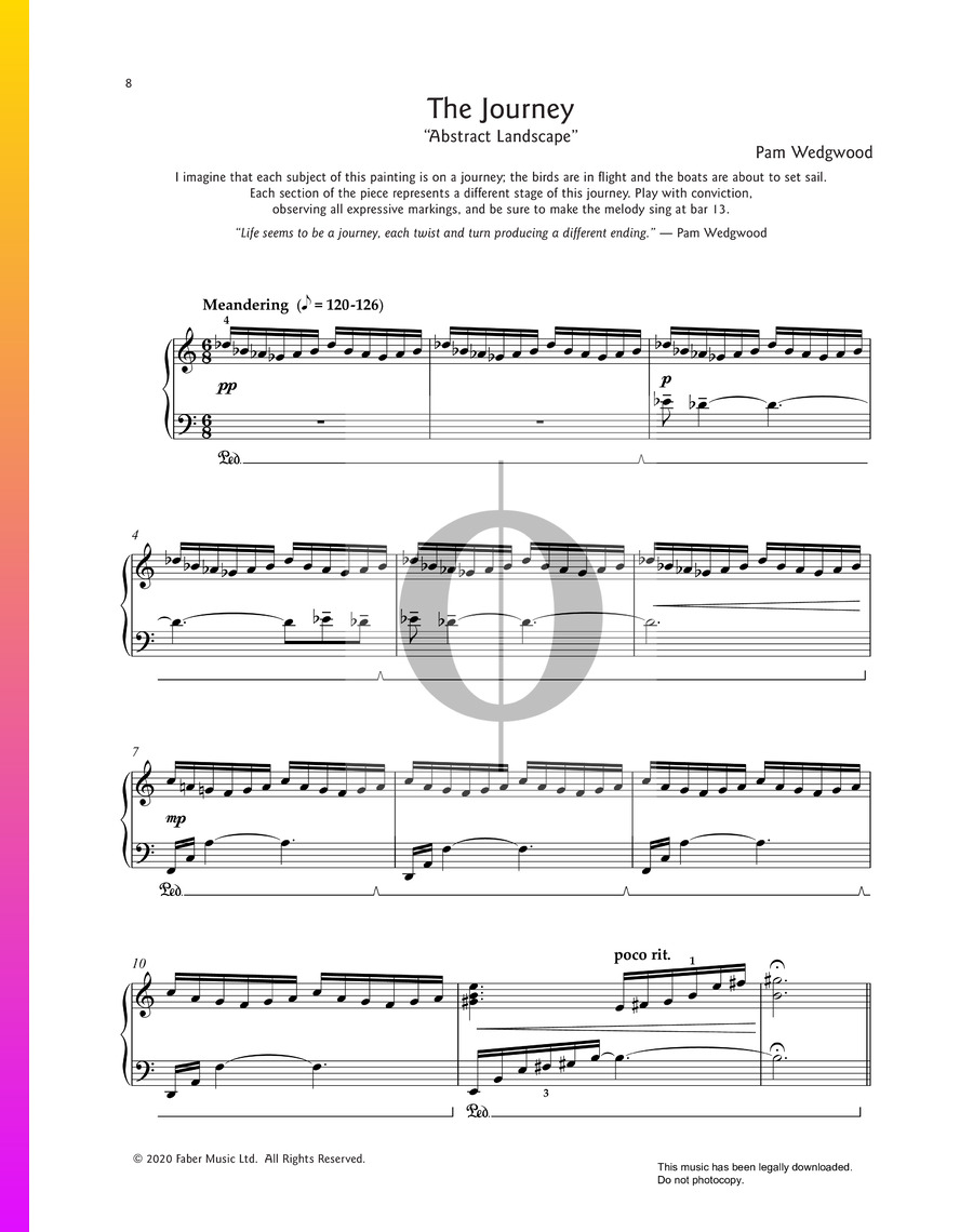 The Journey (Pam Wedgwood) Piano Sheet Music OKTAV