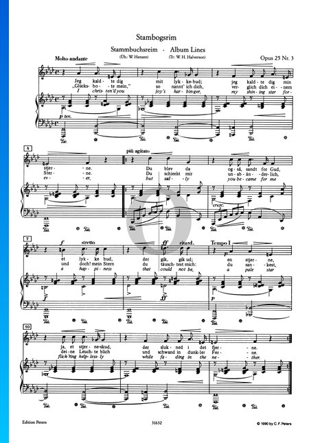 Stammbuchsreim, Op. 25 Nr. 3