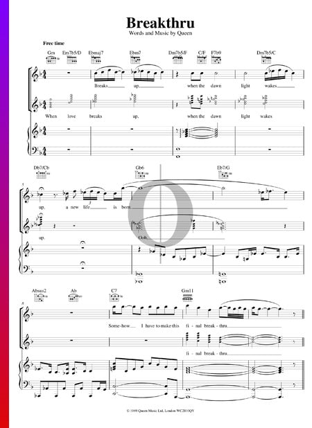 Breakthru Sheet Music