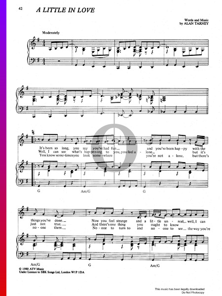 A Little In Love Musik-Noten