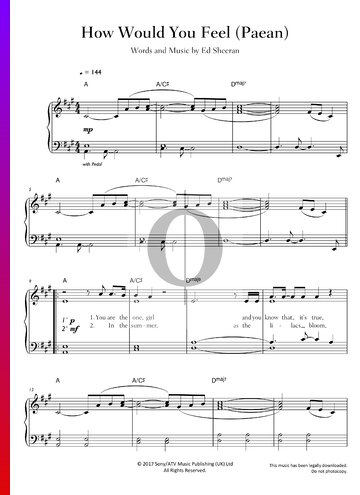How Would You Feel (Paean) Sheet Music