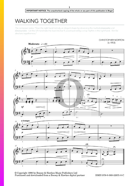 Walking Together Sheet Music