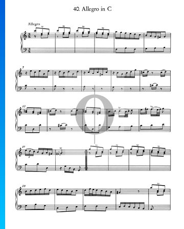 Allegro in C Major, No. 40 Sheet Music