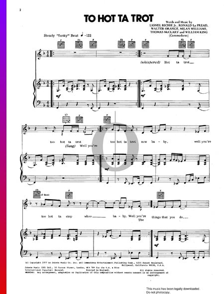 Too Hot Ta Trot Sheet Music