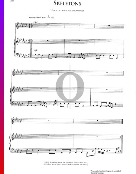 Skeletons Partitura