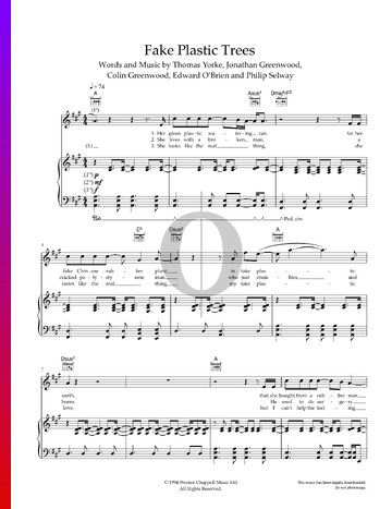 Fake Plastic Trees Partitura