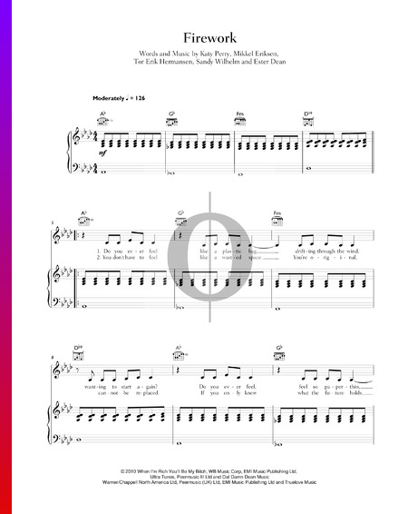 Firework Sheet Music