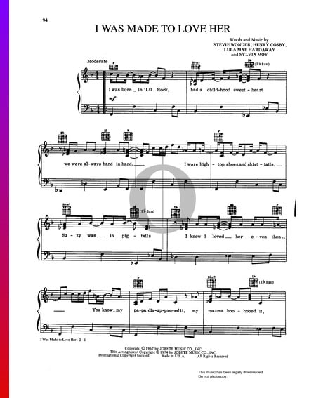 I Was Made To Love Her Musik-Noten