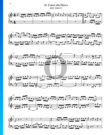 Canon alla Ottava, BWV 1080/15 Partitura