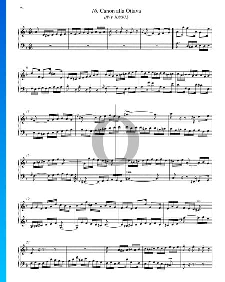 Canon alla Ottava, BWV 1080/15 Musik-Noten