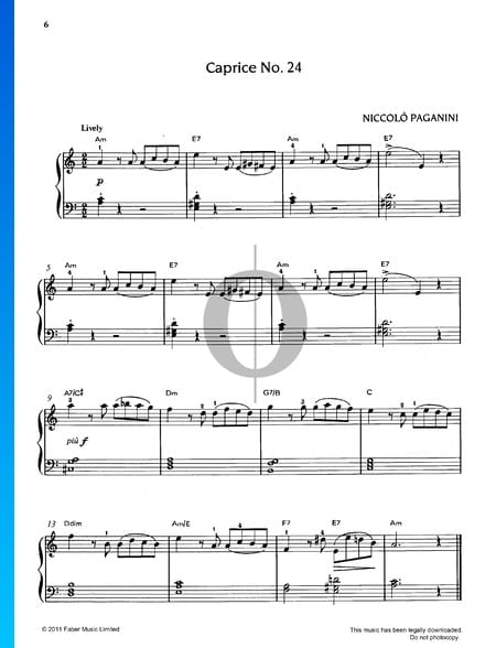 Capricho n.º 24 Partitura