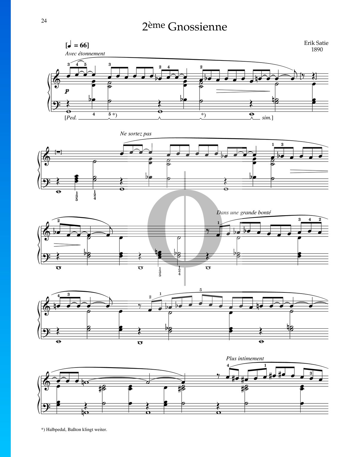 ▷ Partition Gnossienne n° 2 » Erik Satie (Piano solo) - OKTAV