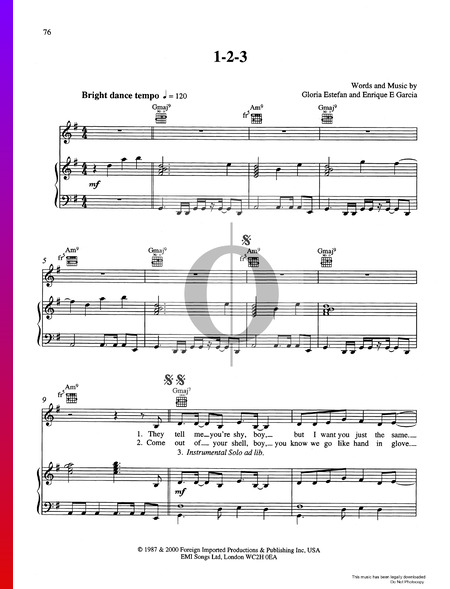 1-2-3 Musik-Noten