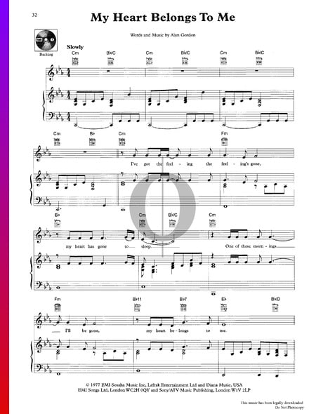 My Heart Belongs To Me Musik-Noten