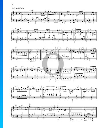 Suite No. 3 D Minor, HWV 428: 4. Courante Sheet Music