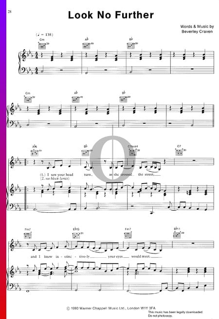 Look No Further Sheet Music