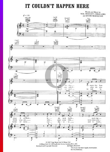 It Couldn't Happen Here Sheet Music