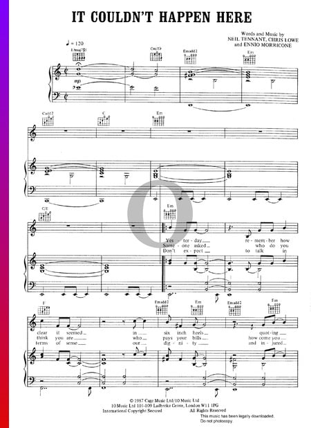 It Couldn't Happen Here Musik-Noten