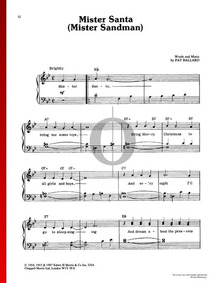 Mister Santa (Mister Sandman) Sheet Music