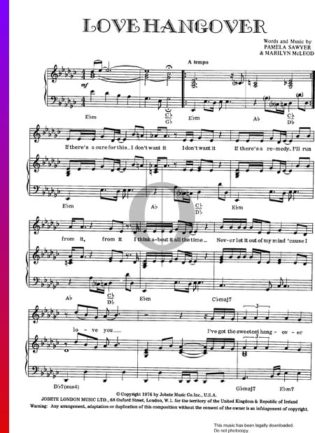 Love Hangover Sheet Music