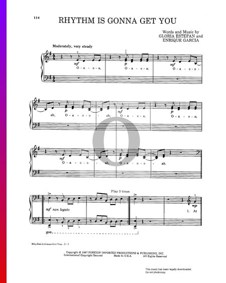 Rhythm Is Gonna Get You Musik-Noten