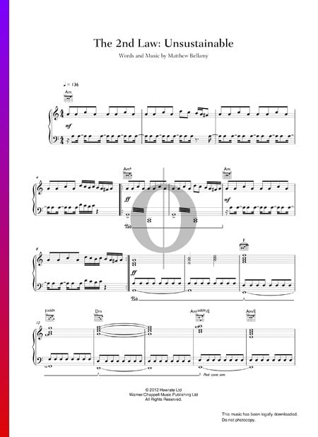 The 2nd Law: Unsustainable Sheet Music