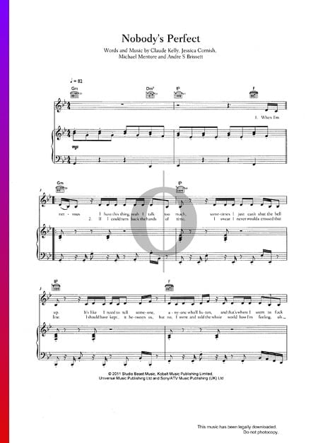 Nobody's Perfect Sheet Music