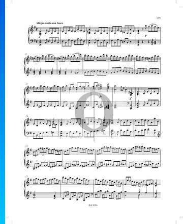 Sonate e-Moll, P. XII: 45: 2. Allegro molto con fuoco Musik-Noten