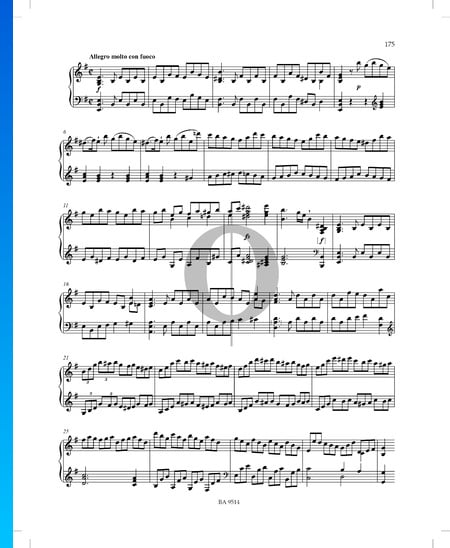 Sonate e-Moll, P. XII: 45: 2. Allegro molto con fuoco Musik-Noten