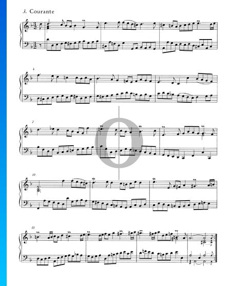 Englische Suite Nr. 6 d-Moll, BWV 811: 3. Courante Musik-Noten